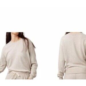 Rails Sweatshirt Women's Heather Beige Ramona Stars Sweatshirt Casual Sz XS